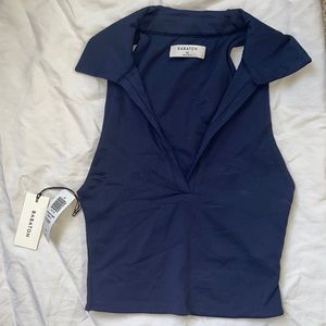 NWT Aritzia Sculpt Knit Deep V tank